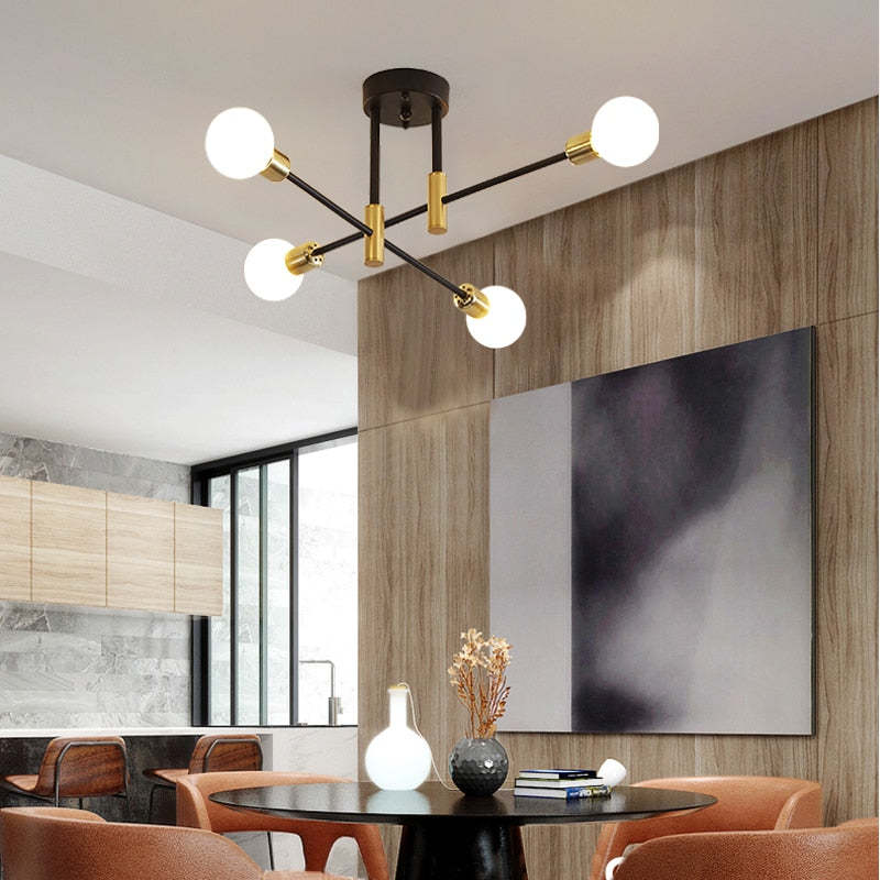 Lindsy Retro Satellite Shape Ceiling Light - Lamp Copper