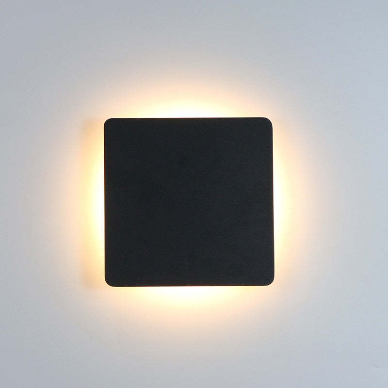 Klyne Minimalist Round/Square Outdoor Wall Lamp LED, Black/White - Lamp Copper