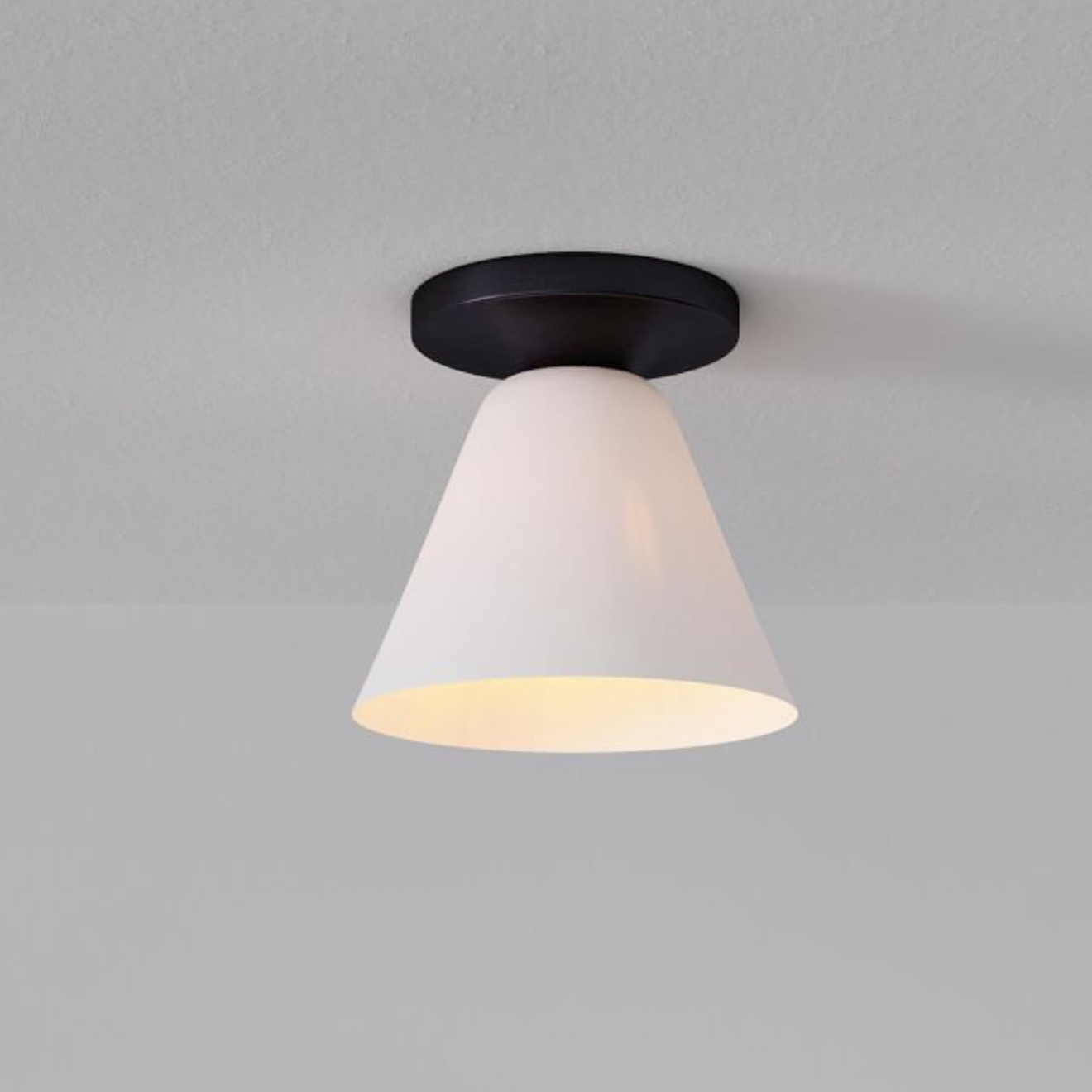 Cone Flush Mount Glass Ceiling Light Modern