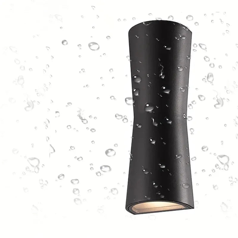 Laxor Minimalist Torch Metal Outdoor Wall Lamp Waterproof, Black/White - Lamp Copper