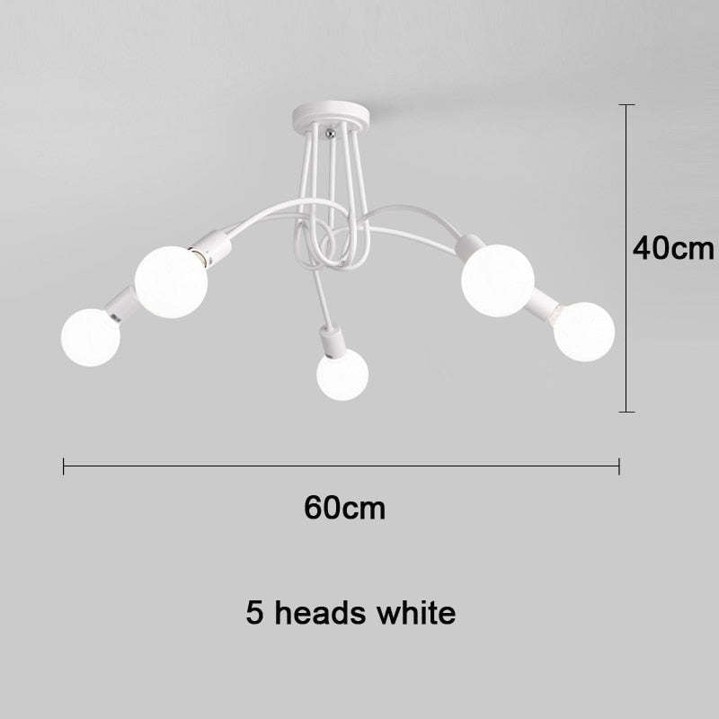 Arisha Modern Linear Curve Metal Ceiling Light, Dining Room/Living Room - Lamp Copper