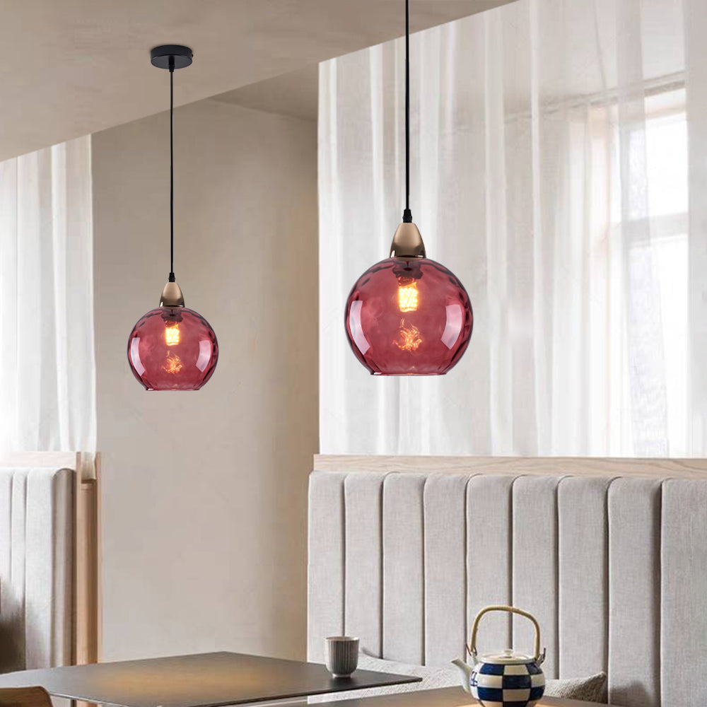 Water Ripple Glass Pendant Lights - Lamp Copper
