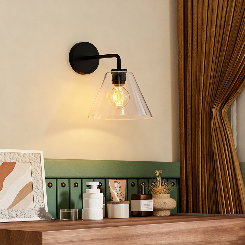 Cone Wall Sconce Milk Glass Living Room