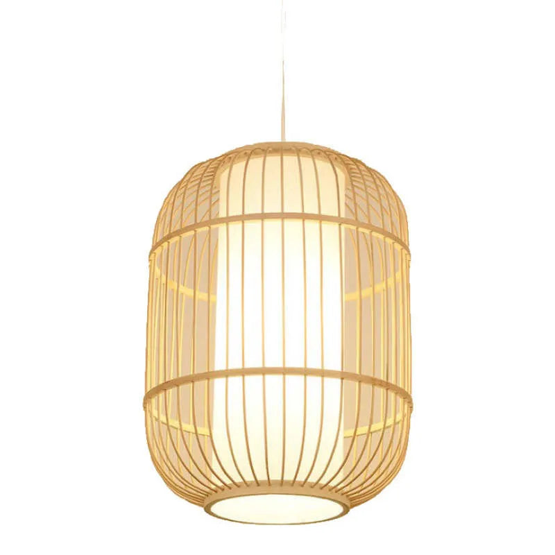 Kuro Hand-Woven Knitted Rattan Bamboo Vintage Pendant Light - Lamp Copper