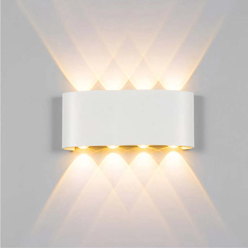 Tronix Modern Rectangular Metal Outdoor Wall Lamp, Black/White, Water-wave - Lamp Copper