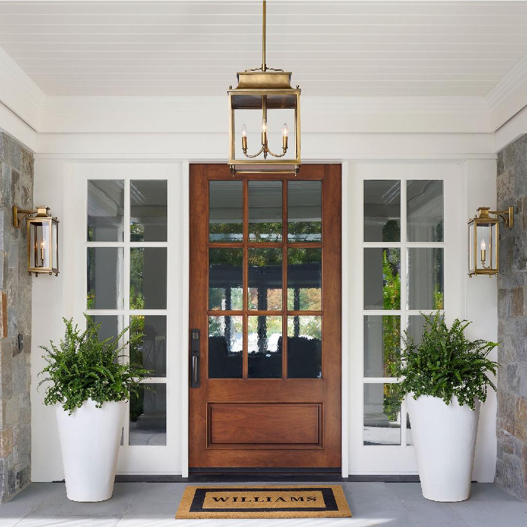 Guard  Wall Lamp  Brass Glass Outdoor