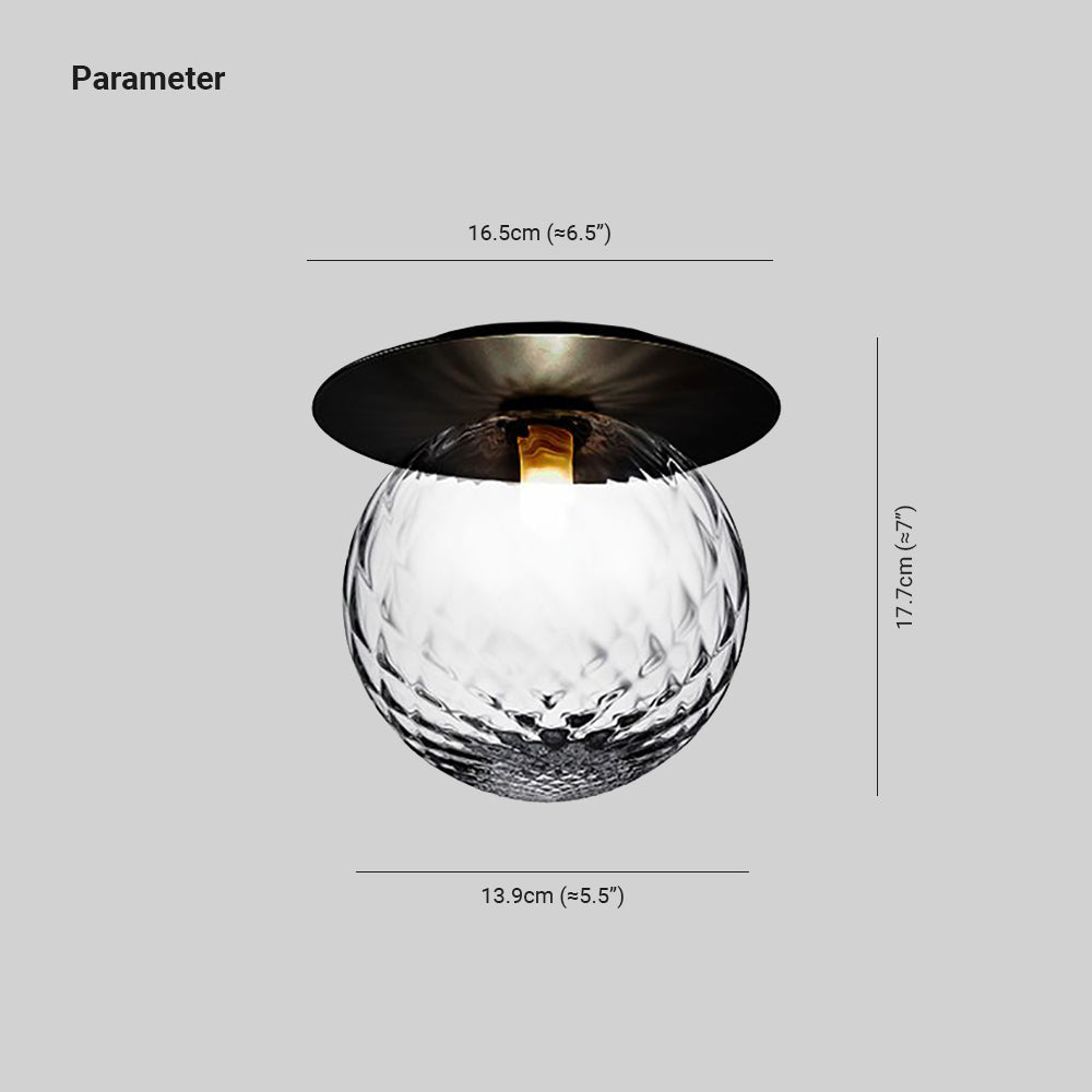 Melo Wall Lamp Chic Sphere Glass - Lamp Copper