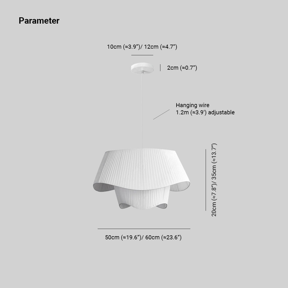 Ritta French Country Fabric/Metal Pendant Light, White - Lamp Copper