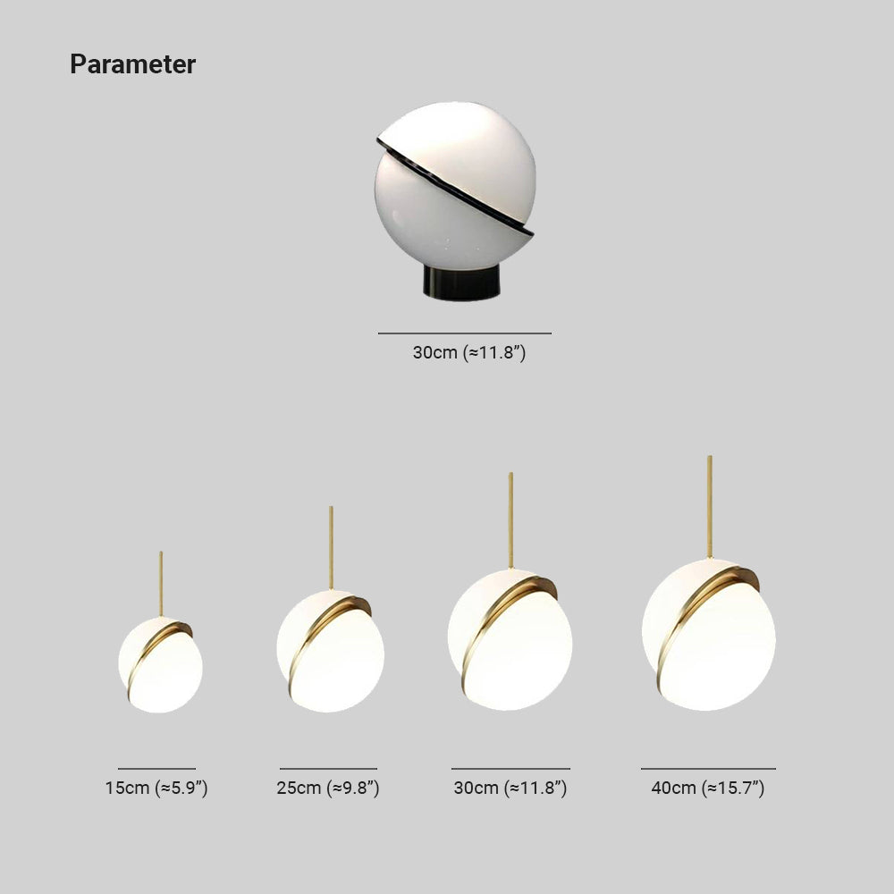 Valentina Simple Pendant Light, Gold & White - Lamp Copper