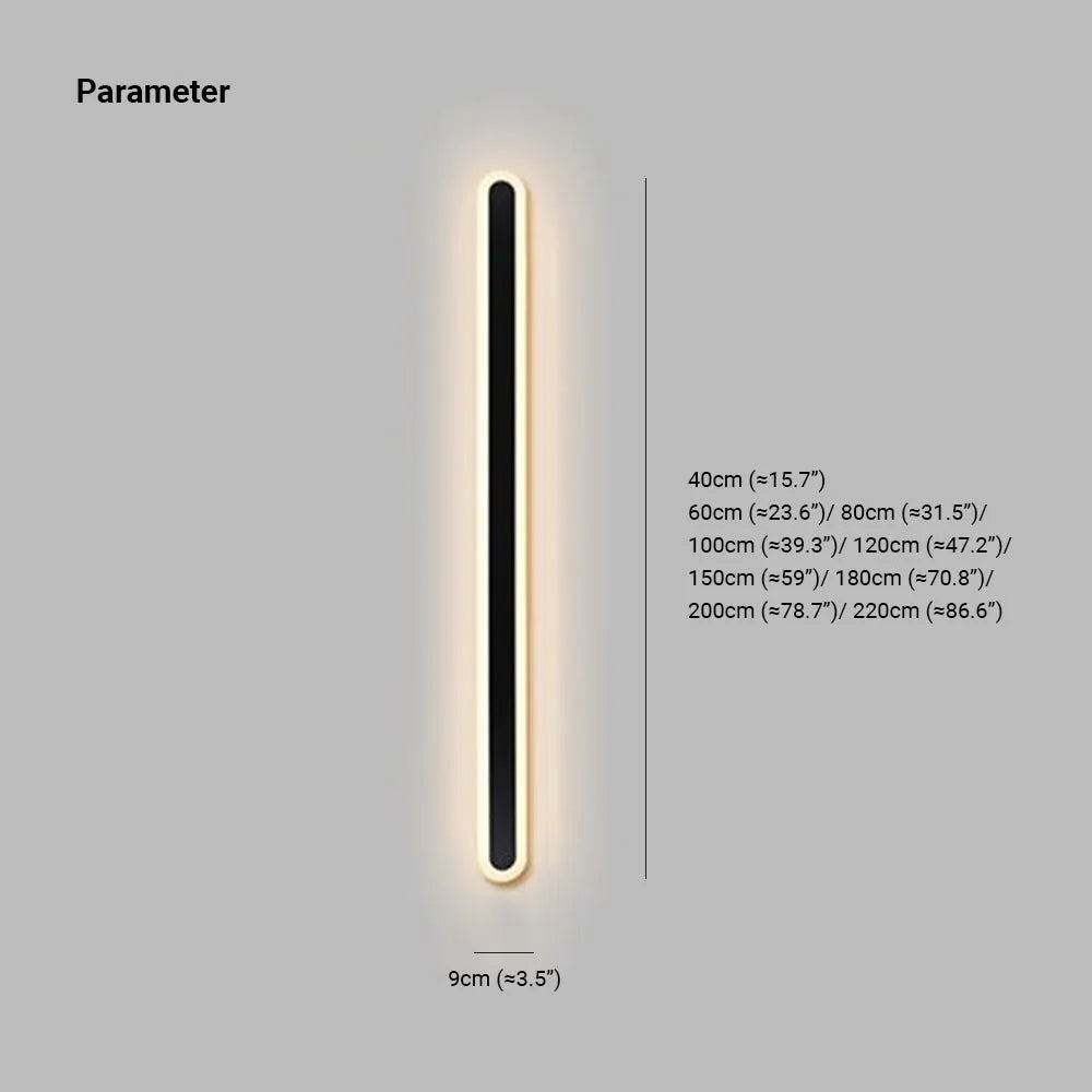 Orral Outdoor Wall Lamp Linear Oval - Lamp Copper