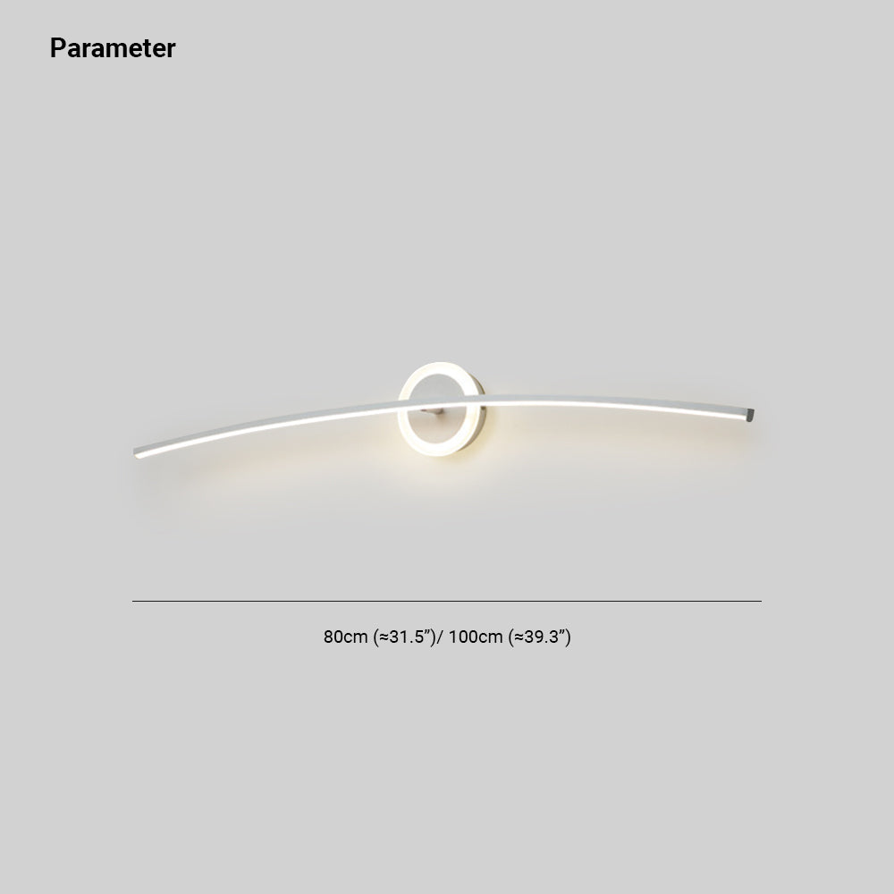 Arisha Modern Linear Metal Wall Lamp, White - Lamp Copper