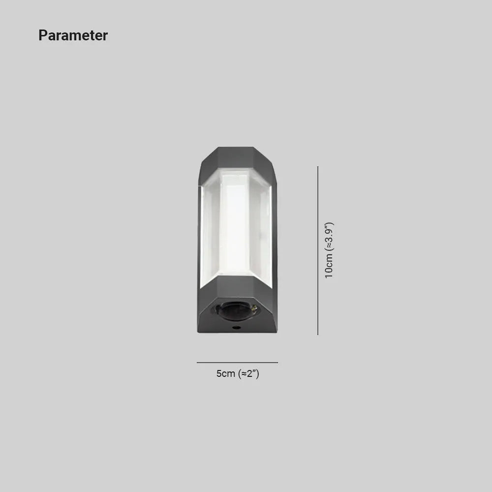 Marve Nordic Up Down Acrylic Outdoor Wall Lamp, White/Black - Lamp Copper