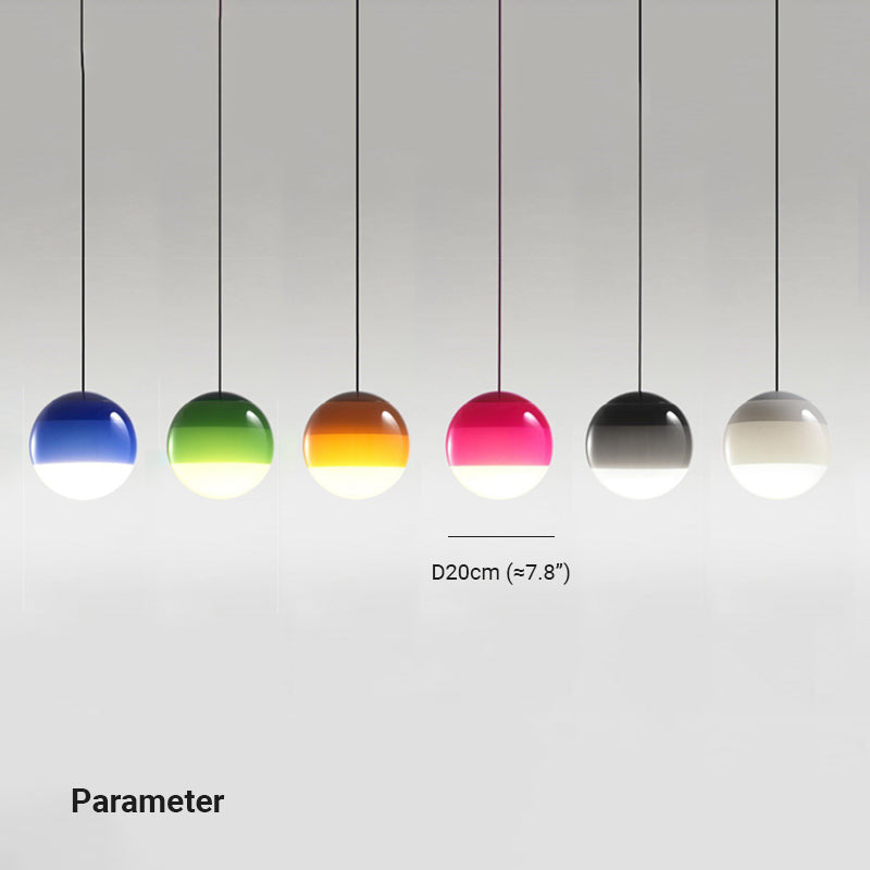 Edith Colorful Glass Pendant Light - Lamp Copper