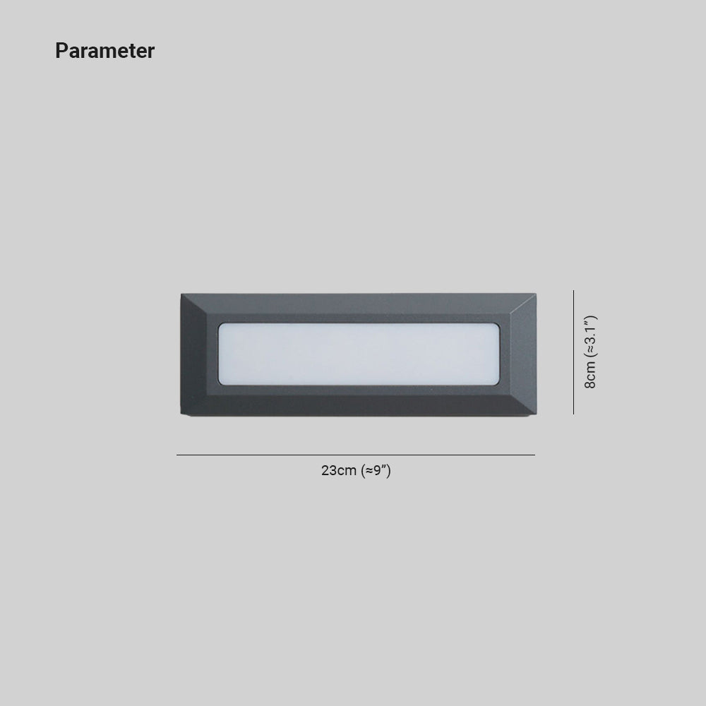 Ray Modern Metal Rectangular Outdoor Deck/Step Light, Black - Lamp Copper