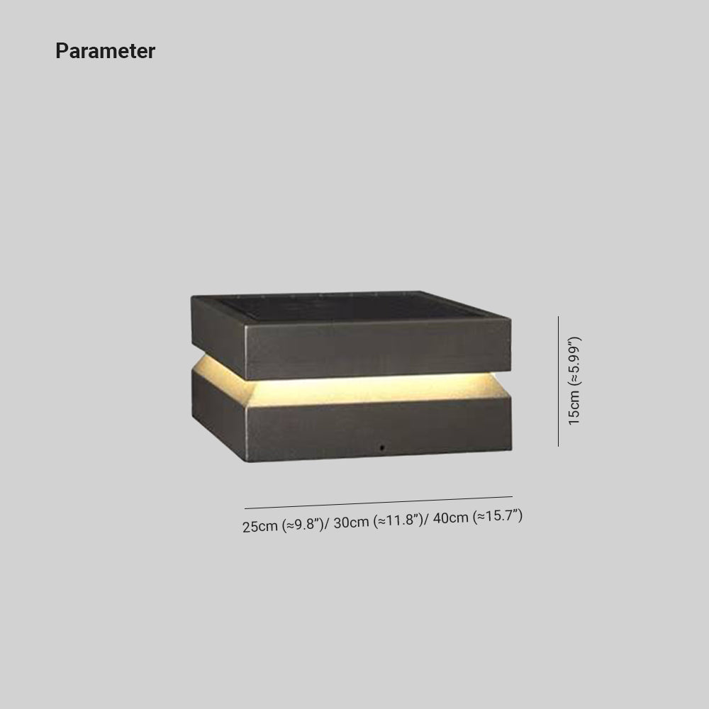 Axion Modern Concave Metal Black Outdoor Lamps, Solar - Lamp Copper
