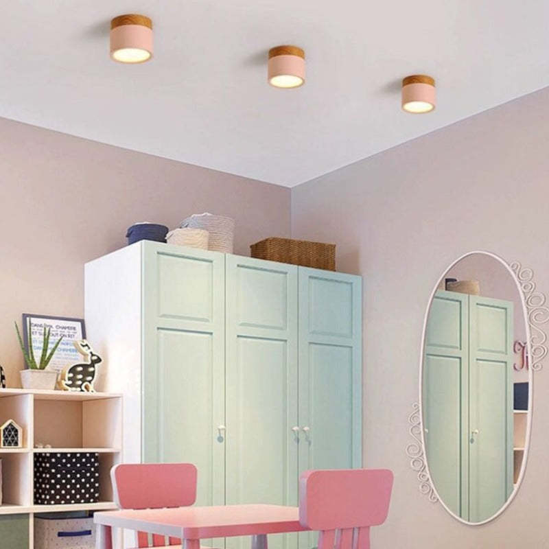 Jojo Cylindrical Flush Mount Ceiling Light - Lamp Copper