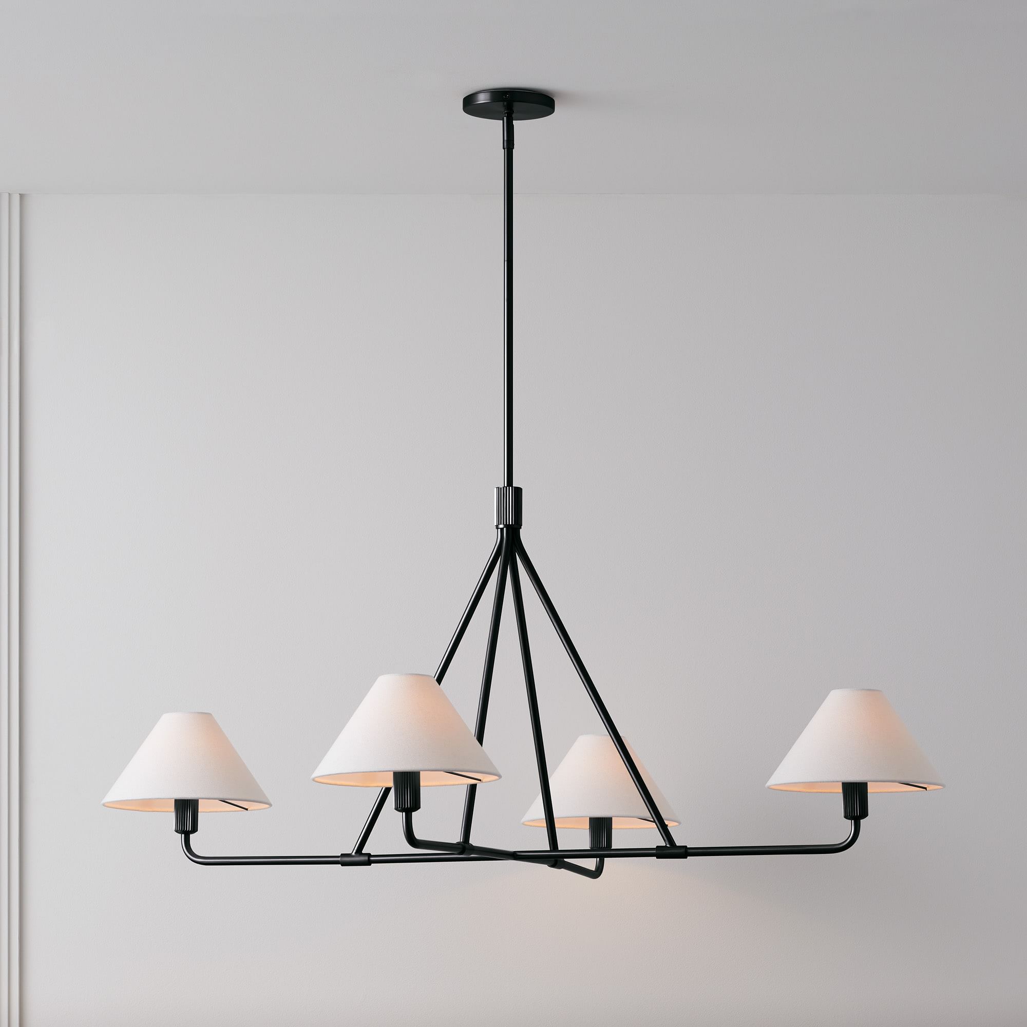 Vector Brass Fabric Chandelier
