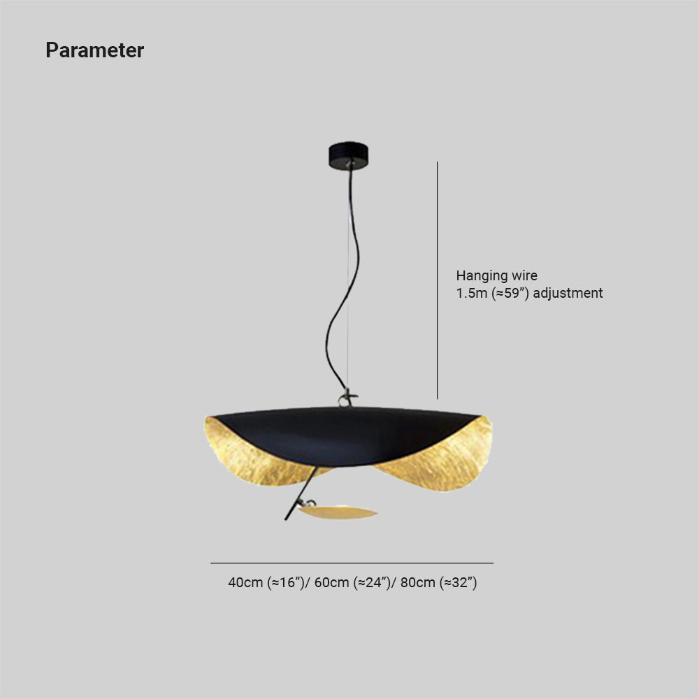 Airsha Pendant Light 3 Colour, Gold Foil Pendant Lights - Lamp Copper