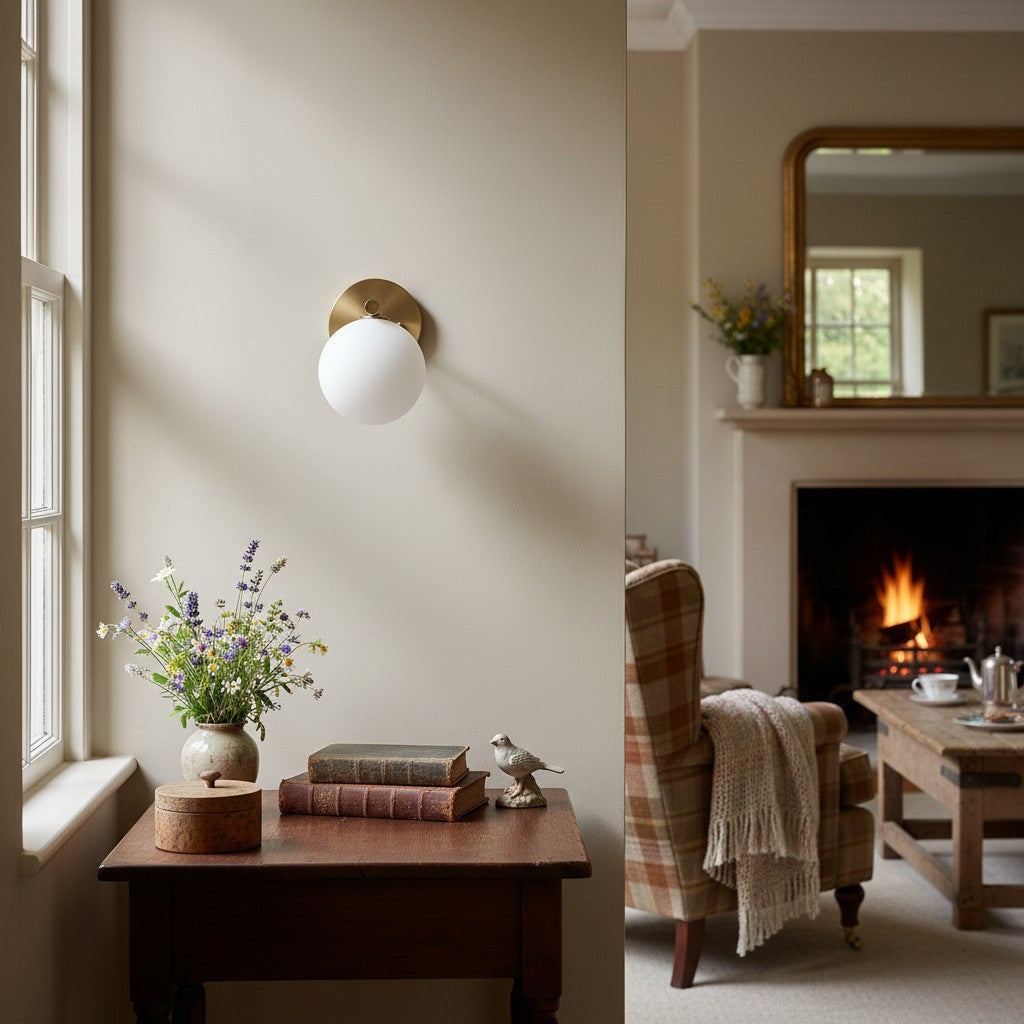 Pearl Glass Wall Sconce Modern Hallway