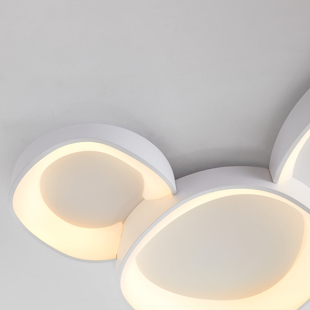 Arisha Modern Wave Flush Mount Ceiling Light - Lamp Copper