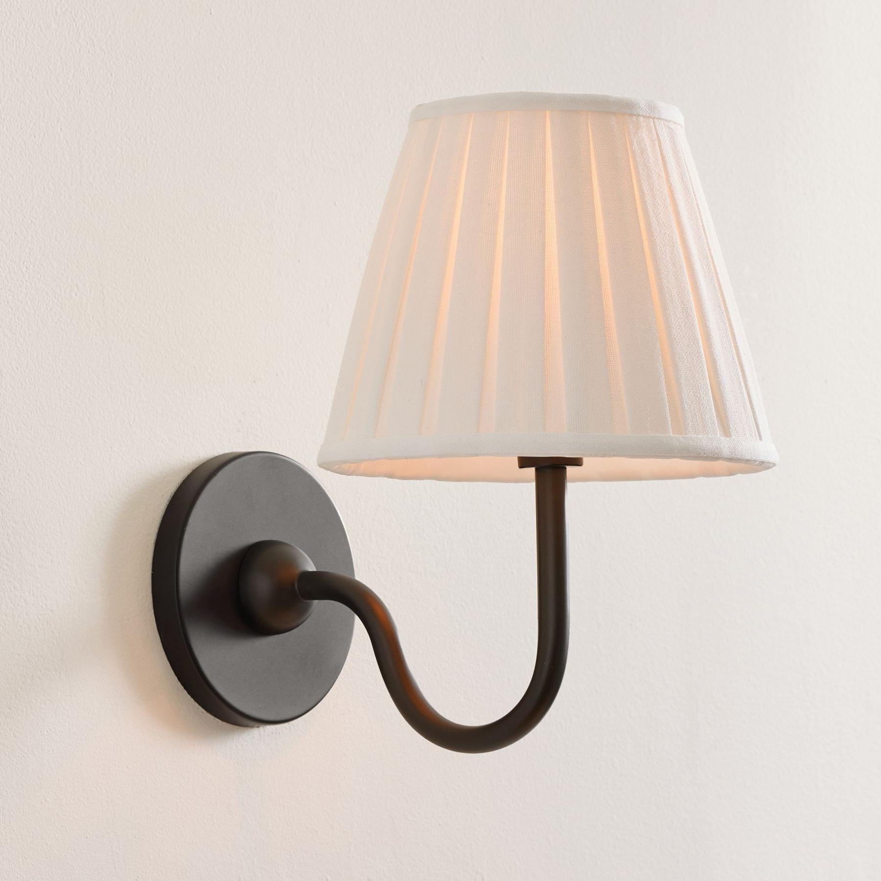 Grace Brass Linen Wall Lamp
