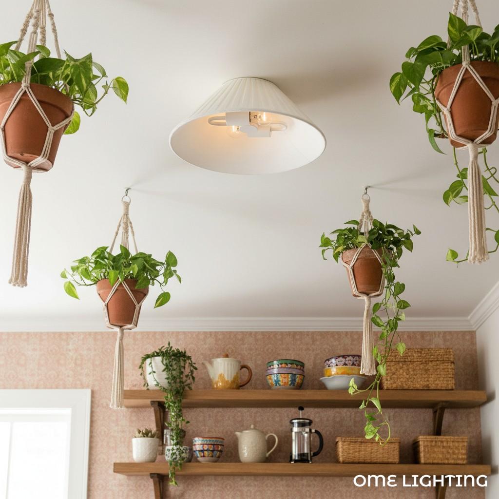 Grace Ceiling Light Metal&Linen