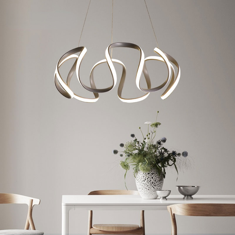 Clyra Modern Irregular Flower Pendant Light, 3 Colors - Lamp Copper