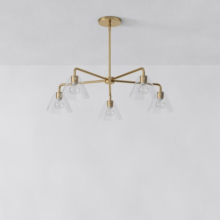 Cone Sculptural 5-Light Chandelier Dining