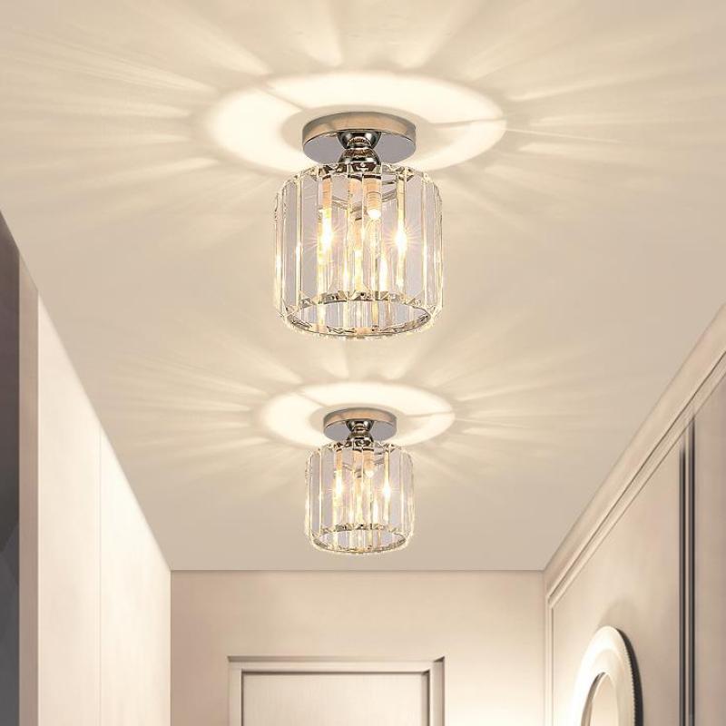 Stonel Modern Metal/Crystal Ceiling Light, 3 Colors - Lamp Copper