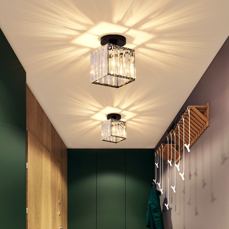 Stonel Modern Metal/Crystal Ceiling Light, 3 Colors - Lamp Copper