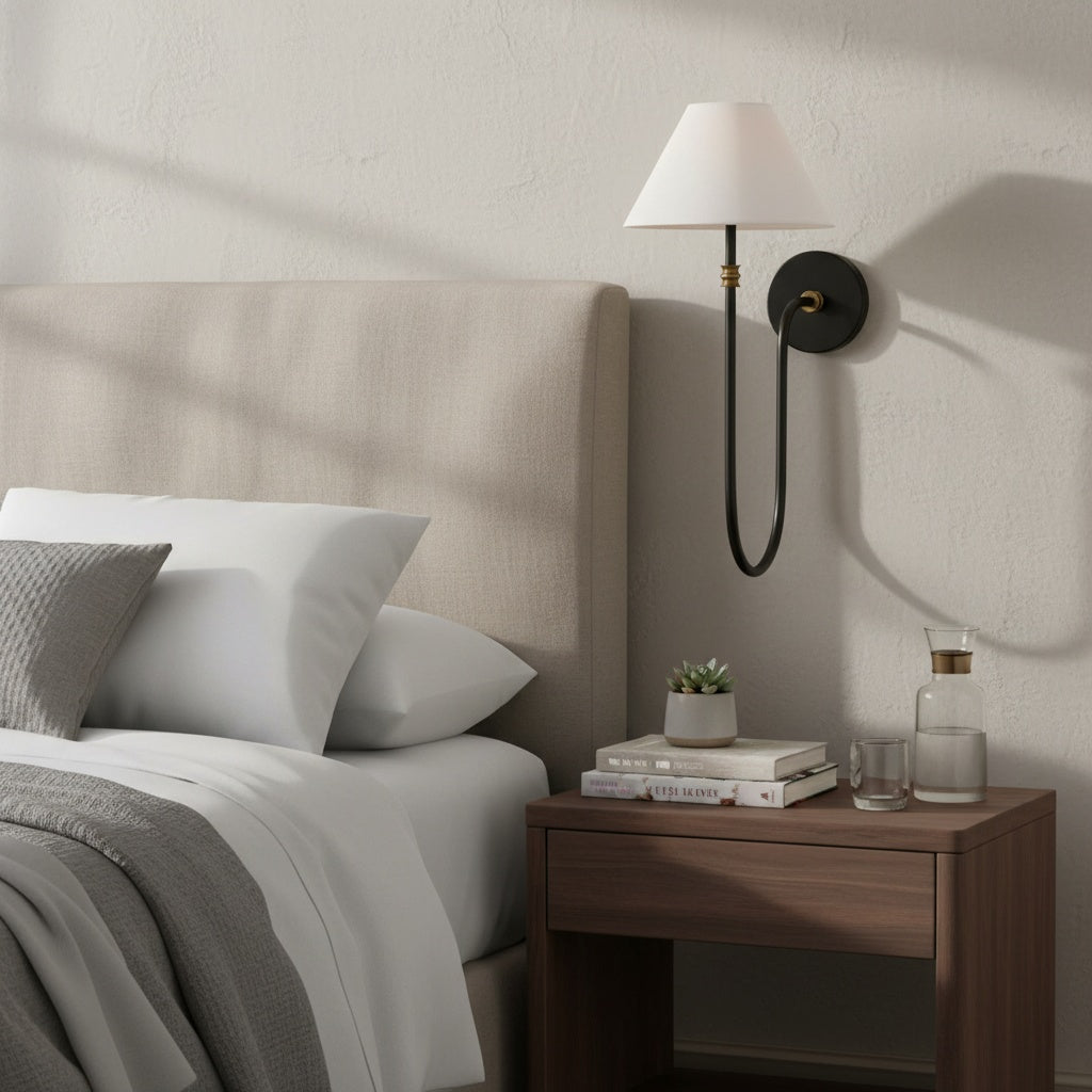Verge Fabric 1 Head Wall Light