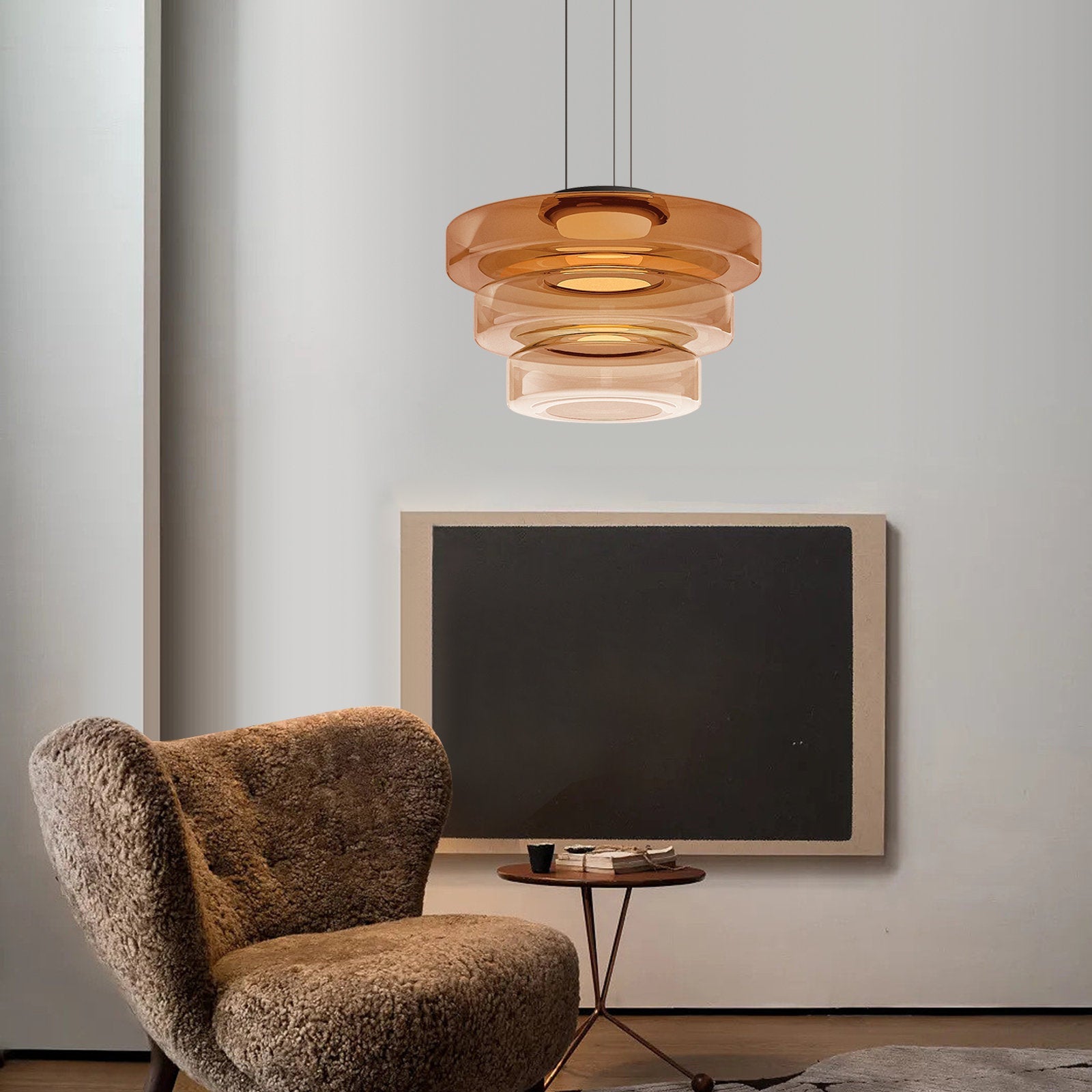 Jojo Glass Pendant Light Multi-tiered Structure - Lamp Copper