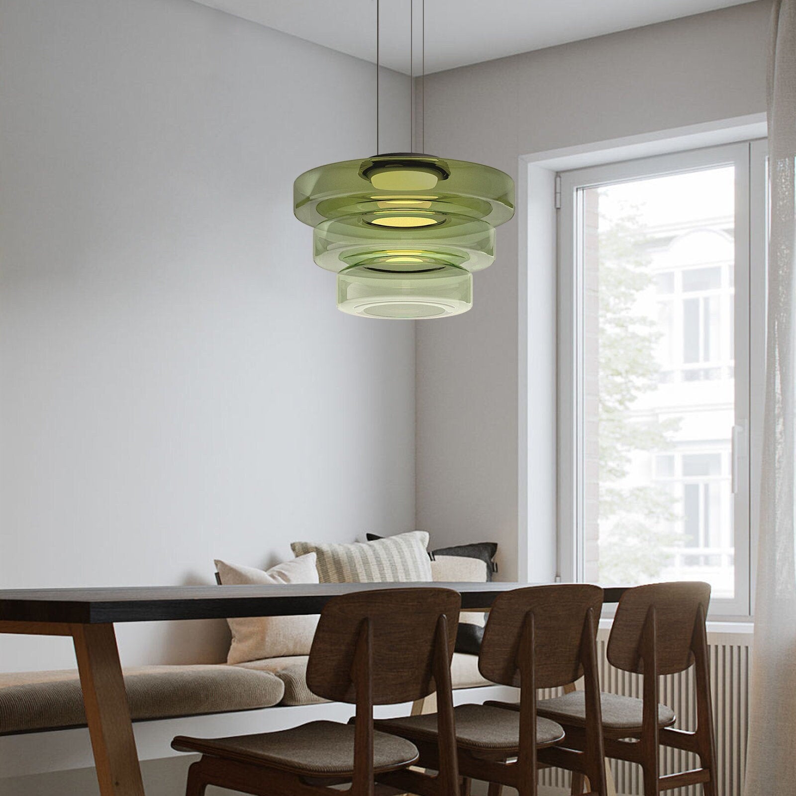 Jojo Glass Pendant Light Multi-tiered Structure - Lamp Copper