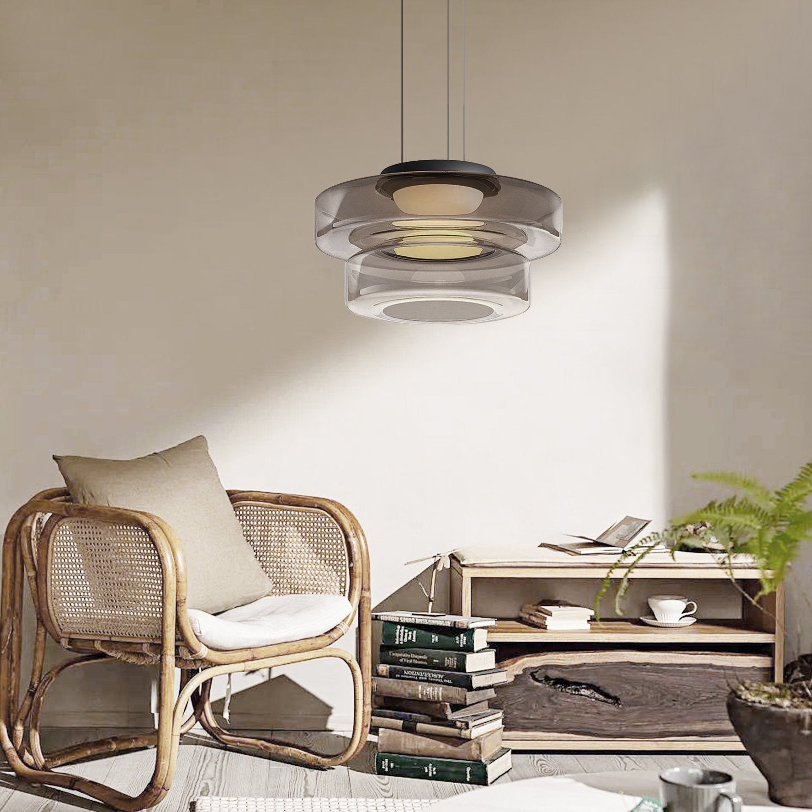 Jojo Glass Pendant Light Multi-tiered Structure - Lamp Copper