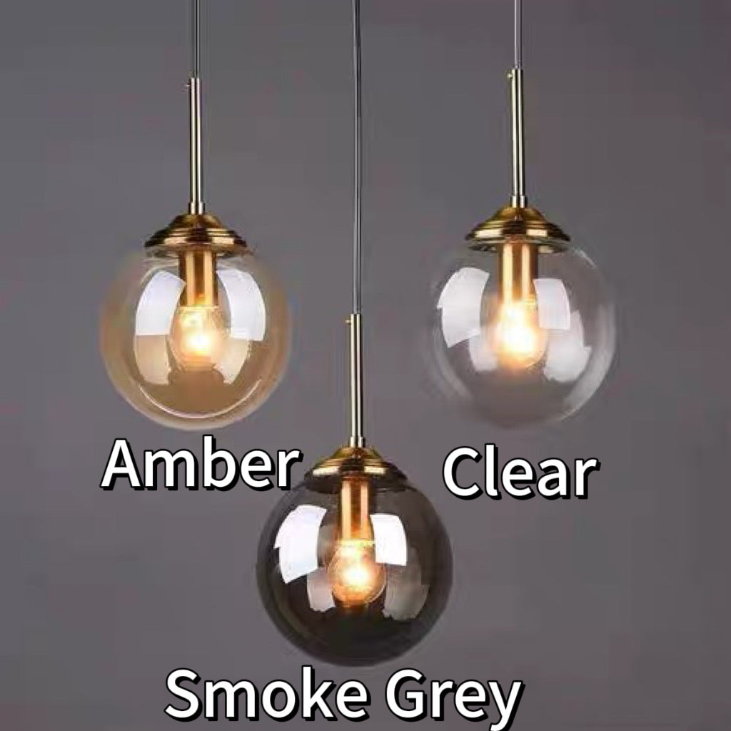 Valentina Modern Spiral Ball Glass Staircase Chandelier - Lamp Copper