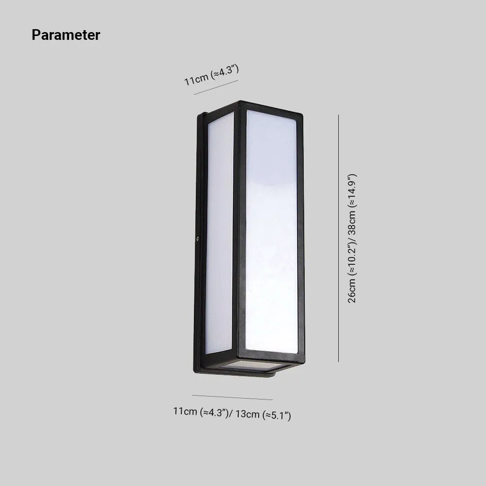 Linae Modern Waterproof Metal Cross Outdoor Wall Lamp, Black - Lamp Copper