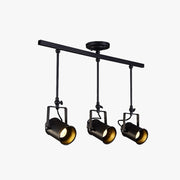 Silva Vintage Adjustable Semi-Flush Mount Ceiling Light, Black - Lamp Copper