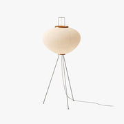 Renée Minimalist Tripod Lantern Paper Floor Lamp, White - Lamp Copper