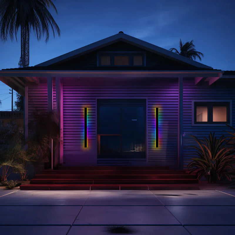 Silex Linear Outdoor Wall Lamp - Lamp Copper