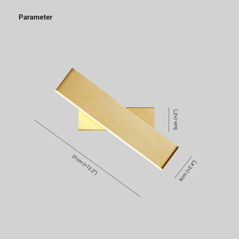 Kaya Rectangular Rotatable Wall Lamp - Lamp Copper