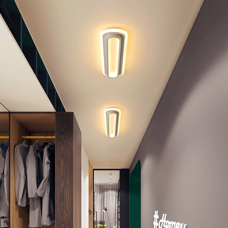 Arisha Modern Linear Metal/Acrylic Ceiling Light - Lamp Copper