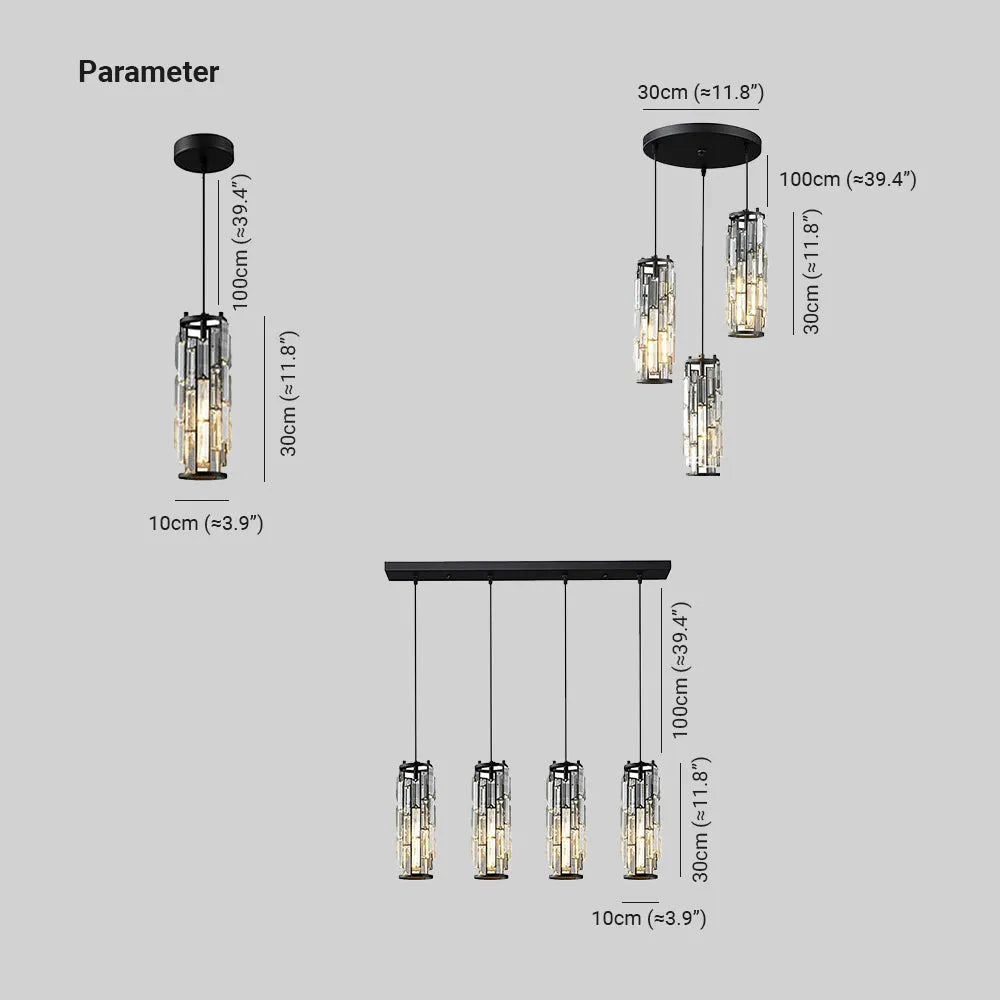 Kristy Cluster Pendant Light, Black & Gold - Lamp Copper