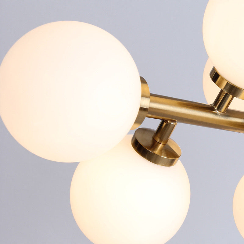 Valentina Bass Glass Bubble Golden Chandelier - Lamp Copper