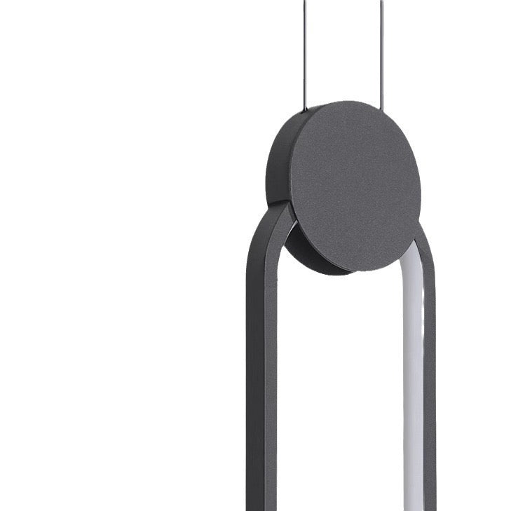 Doria Modern LED Pendant Light Black/White Metal Living Room - Lamp Copper