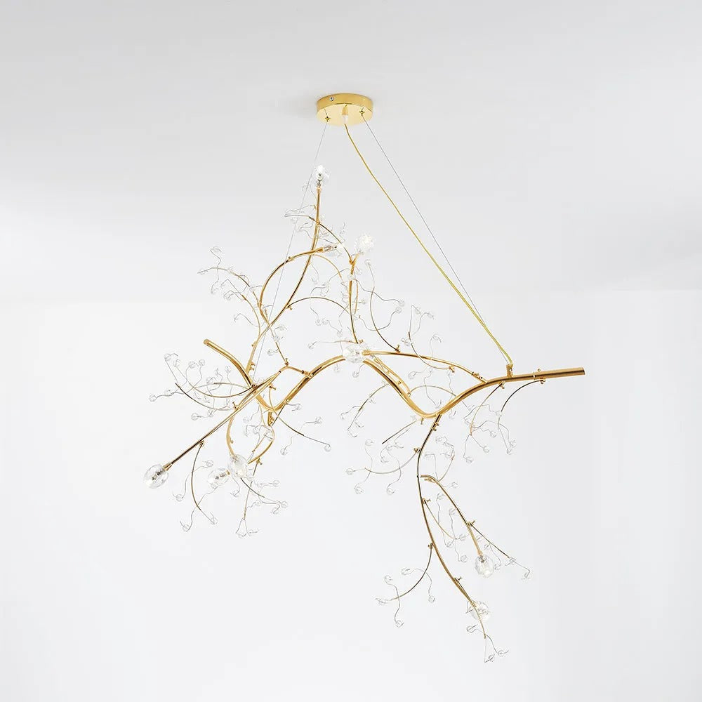Olivia Romantic Art Deco Branch Pendant Light - Lamp Copper
