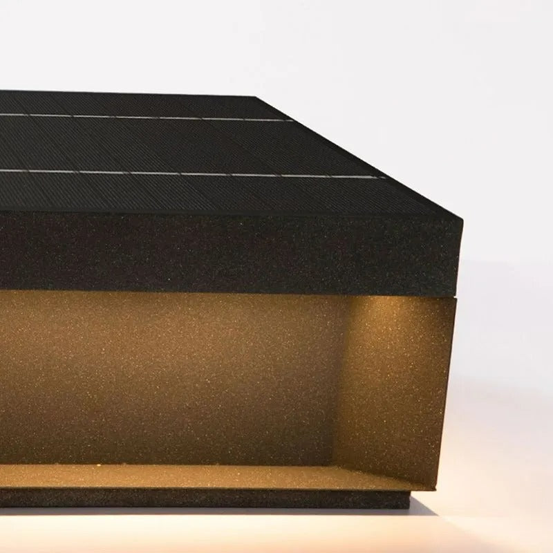 Elow Outdoor Post Lamps Modern Square Solar - Lamp Copper
