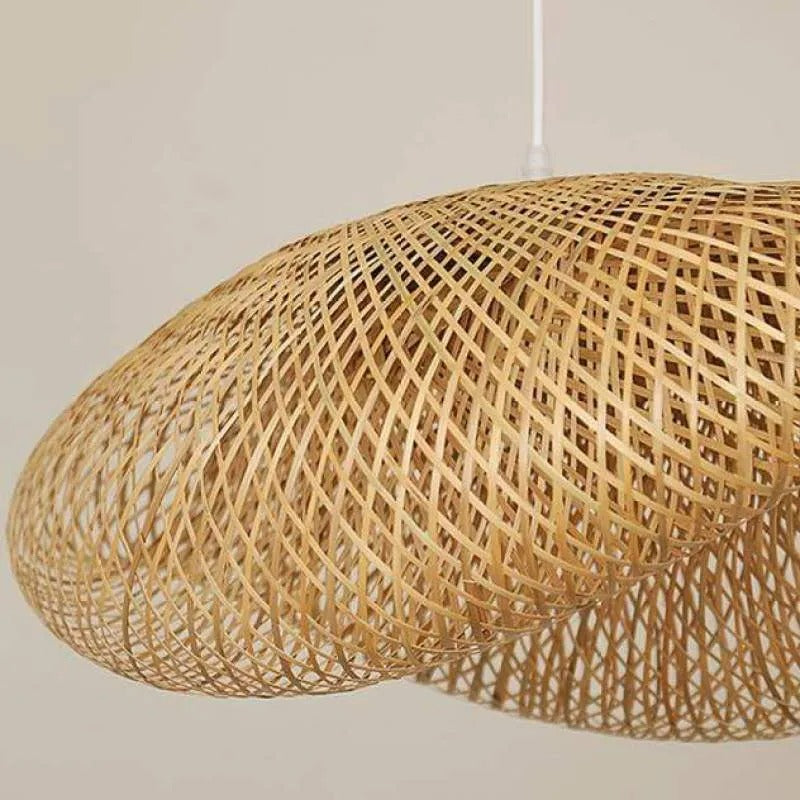 Rinwa Natural Pendant Light for Dining Room/Kitchen Island, Bamboo - Lamp Copper