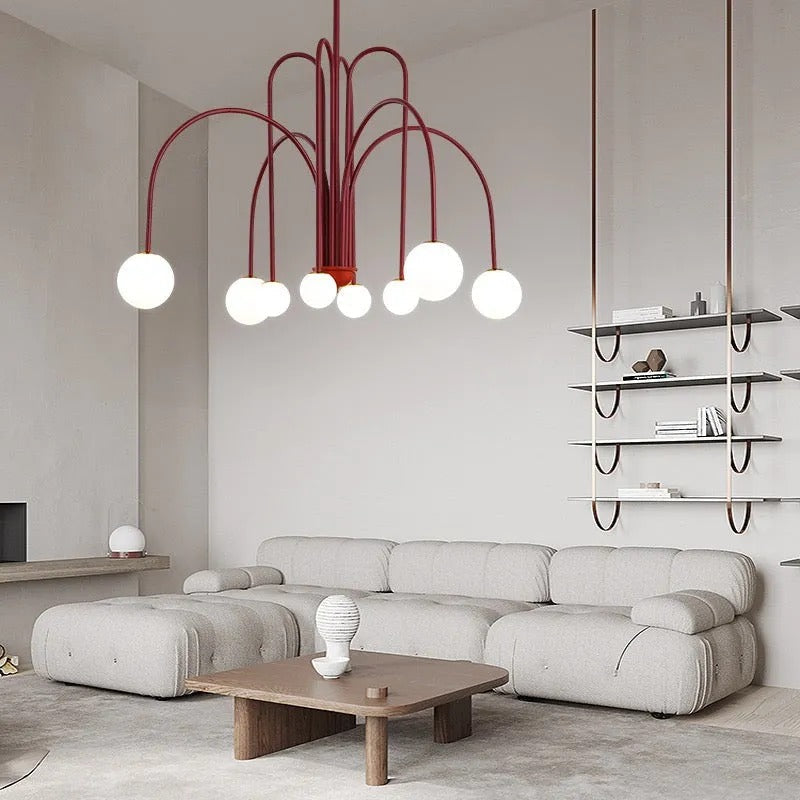 Monica Pendant Light Double Layer Glass Bubble - Lamp Copper