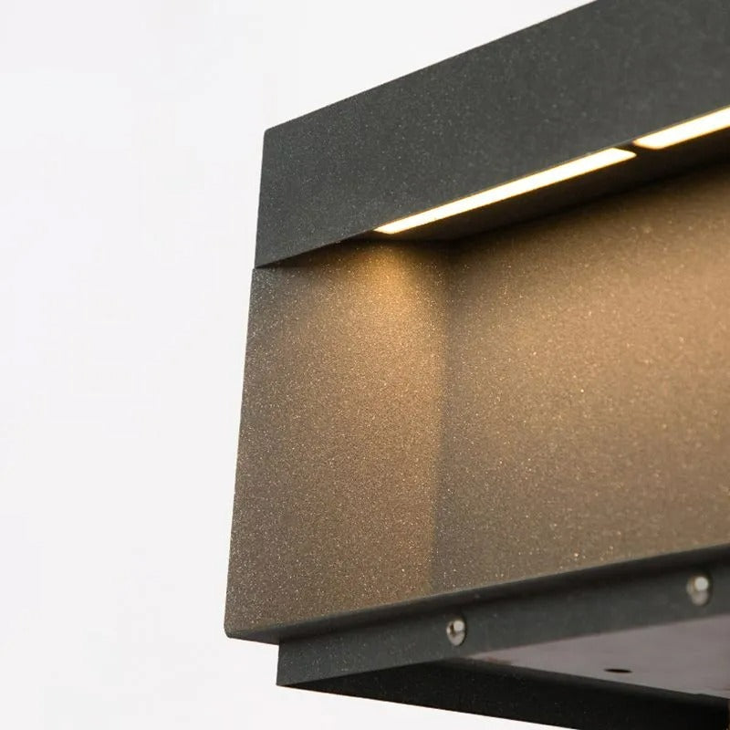 Elow Outdoor Post Lamps Modern Square Solar - Lamp Copper