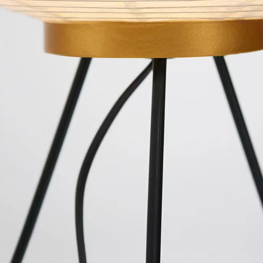 Renée Minimalist Tripod Lantern Paper Floor Lamp, White - Lamp Copper